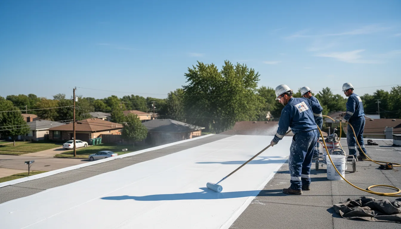 Commercial roof coating in Mountainburg, AR near me